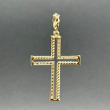 Estate 14K Y Gold 0.25ctw F-G/SI1-2 Diamond Cross Pendant