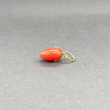 Estate 14K Y Gold Coral Heart Pendant