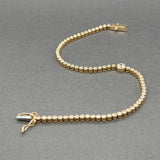Estate 14K Y Gold 1.53ctw F-G/VS1-2 Lab-Created Diamond Tennis Bracelet