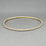 Estate 18K Y Gold 2.03ctw F-G/SI1-2 Diamond Bangle Bracelet