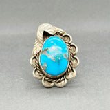 Estate SS Turquoise Floral Ring