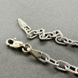 Estate 14K W Gold 3.05mm Knurled Cable Bracelet