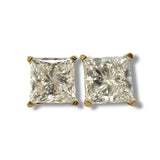 14K Y Gold 2.00ctw F/VS1 Lab-Created Princess Cut Diamond Earrings