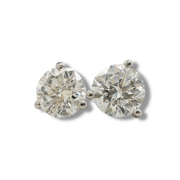 14K W Gold 1.00ctw F/VS1 Lab-Created Diamond Martini Set Earrings