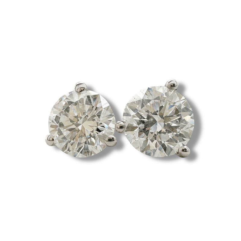 14K W Gold 1.00ctw F/VS1 Lab-Created Diamond Martini Set Earrings