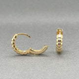 Estate 14K Y Gold 13.8mm Huggie Earrings