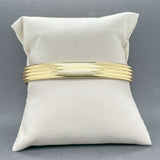 Estate 14K Y Gold Herringbone Woven Bangle Bracelet