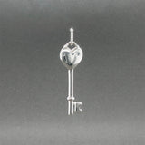 Estate Tiffany & Co. SS 0.02ct Diamond Heart Key Pendant