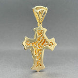 Estate 14K Y Gold 10.45ctw G-H/VS2-I1 Diamond Cross Pendant