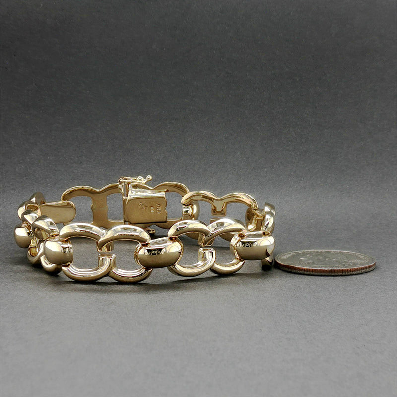 Estate 14K Y Gold Link Bracelet