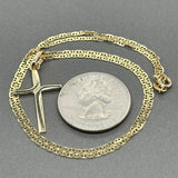 Estate 14K Y Gold 33.82mm Cross Pendant