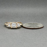 Estate 14K Y Gold 1.38ctw Princess Cut Diamond Eng. Ring