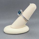 Estate David Yurman SS Topaz & Diamond Chatelaine Ring