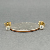 Estate 14K Y Gold 0.20ctw G/VS2 Diamond Stud Earrings