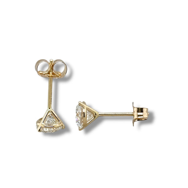 14K Y Gold 1.00ctw F/VS1 Lab-Created Diamond Martini Set Earrings