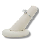 14K W Gold 0.68ctw H/ I1 3 Stone Diamond Engagement Ring Mounting