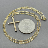 Estate 18K Y Gold 33.34mm Cross Pendant