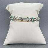 Estate Jasper Nelson SS Turquoise Navajo Cuff Bracelet