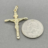 Estate 14K Y Gold 44mm INRI Crucifix Pendant