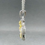 Estate Judith Ripka SS 18 CZ & Diamond Pendant
