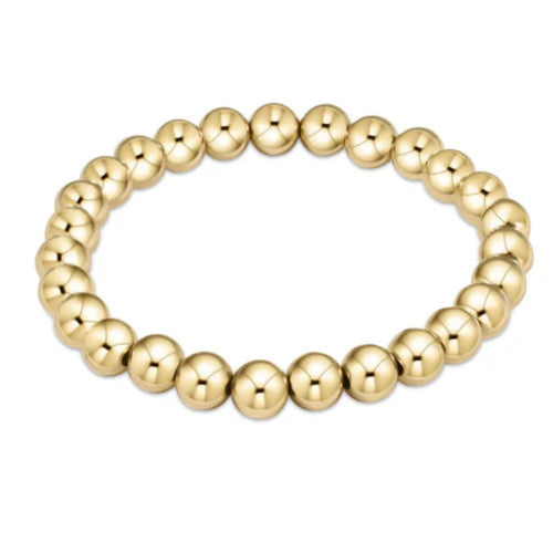 14K Yellow Gold Filled Classic 7mm Bead Bracelet
