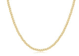 14K Yellow Gold Filled 2mm 17"Classic Beaded  Necklace