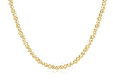 14K Yellow Gold Filled 4mm 17"Classic Beaded Necklace