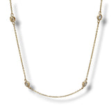 14K Y Gold 1.00ctw  F-G/VS2 Lab Created Diamond By The Yard Necklace
