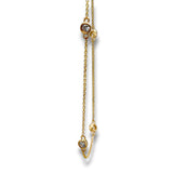 14K Y Gold 1.00ctw  F-G/VS2 Lab Created Diamond By The Yard Necklace