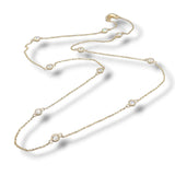 14K Y Gold 1.00ctw  F-G/VS2 Lab Created Diamond By The Yard Necklace