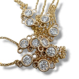 14K Y Gold 1.00ctw  F-G/VS2 Lab Created Diamond By The Yard Necklace