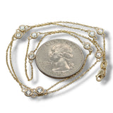 14K Y Gold 1.00ctw  F-G/VS2 Lab Created Diamond By The Yard Necklace