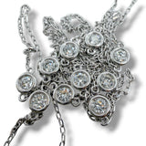 14K W Gold 0.50ctw  F-G/VS2 Lab Created Diamond By The Yard Necklace