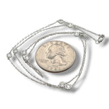 14K W Gold 0.50ctw  F-G/VS2 Lab Created Diamond By The Yard Necklace