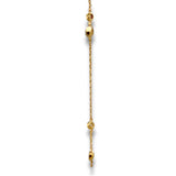 14K Y Gold 0.50ctw  F-G/VS2 Lab Created Diamond By The Yard Necklace