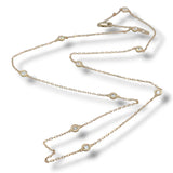 14K Y Gold 0.50ctw  F-G/VS2 Lab Created Diamond By The Yard Necklace