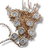 14K Y Gold 0.50ctw  F-G/VS2 Lab Created Diamond By The Yard Necklace