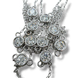 14K W Gold 1.00ctw  F-G/VS2 Lab Created Diamond By The Yard Necklace