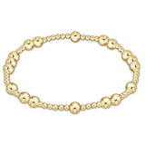 14K Yellow Gold Filled 5mm and 2.5mm Hope Unwritten Pattern Bracelet