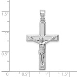 14K W Gold Hollow Square Crucifix