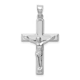 14K W Gold Hollow Square Crucifix
