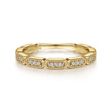 14K Y Gold 0.15ctw G-H/SI2 Diamond Bar Ring