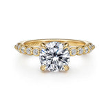 14K Y Gold 0.37ctw Bezel Set Diamond Engagement Ring