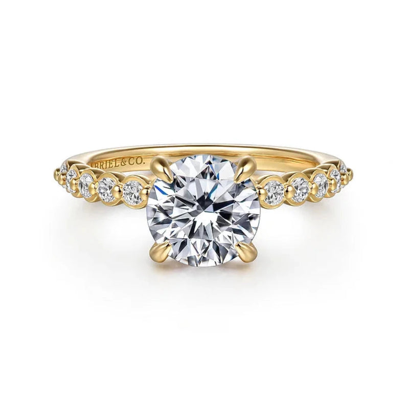 14K Y Gold 0.37ctw Bezel Set Diamond Engagement Ring