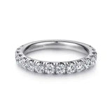 14K W Gold 1.00ctw G/SI1 French Pave Diamond Band