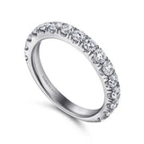 14K W Gold 1.00ctw G/SI1 French Pave Diamond Band