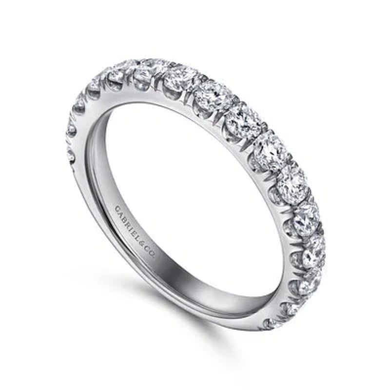 14K W Gold 1.00ctw G/SI1 French Pave Diamond Band