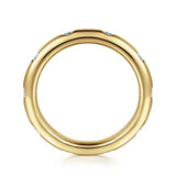 14K Y Gold 0.25ctw Burnish Set Diamond Eternity Band