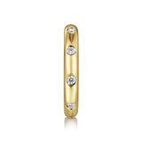 14K Y Gold 0.25ctw Burnish Set Diamond Eternity Band