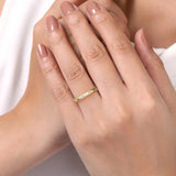 14K Y Gold 0.25ctw Burnish Set Diamond Eternity Band